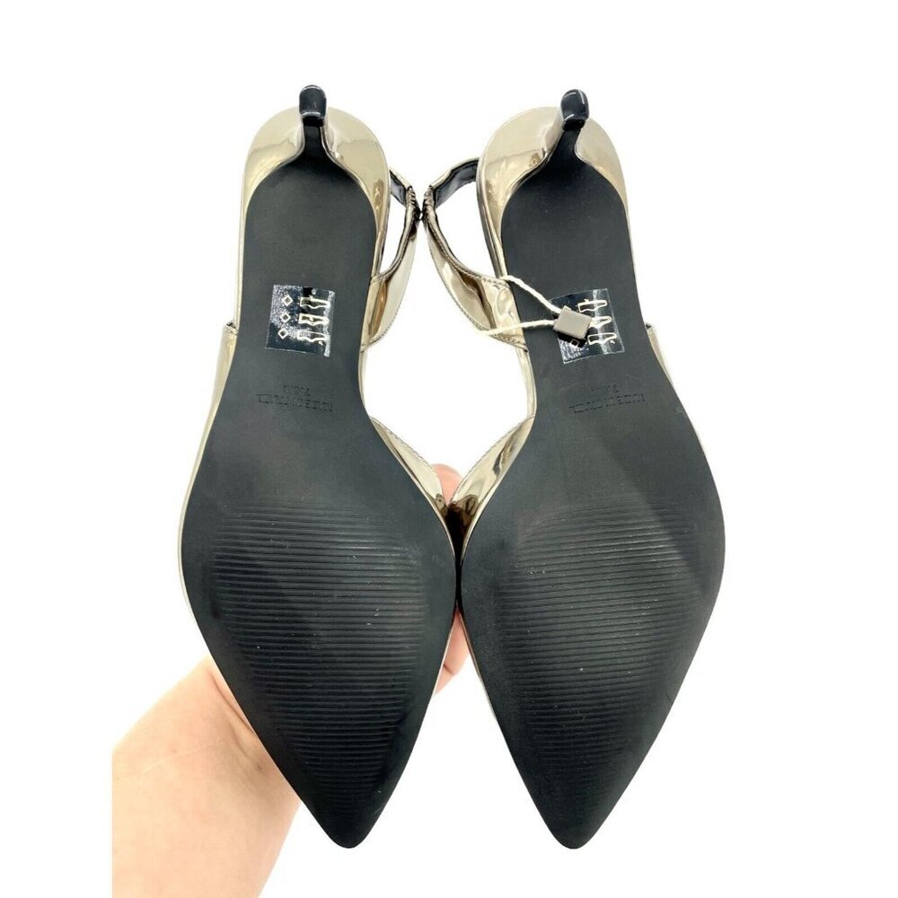Steve Madden Vera Pewter Patent Leather Pointed Toe Kitten Heel Pumps Sz 7.5 NIB - Picture 9 of 9